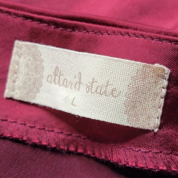 Altar'd State Tonaya Wine Red Asymmetrical Shoulder Mini Dress NWT Size L - Picture 8 of 13